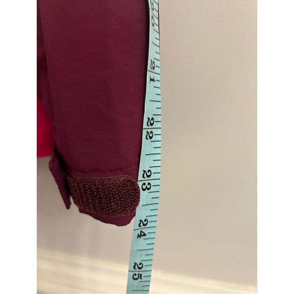 Land's End Utility Parka Jacket size 6 / 8 packable hood EUC Fuchsia pink and ma - Picture 11 of 12